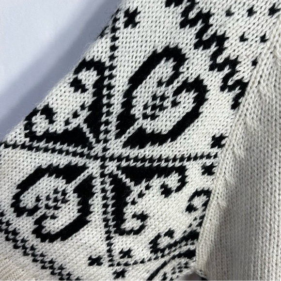 Pura Vida Vintage Y2K Fair Isle Nordic Pattern Wide Sleeve Full Zip Sweater SZ L - Picture 14 of 14